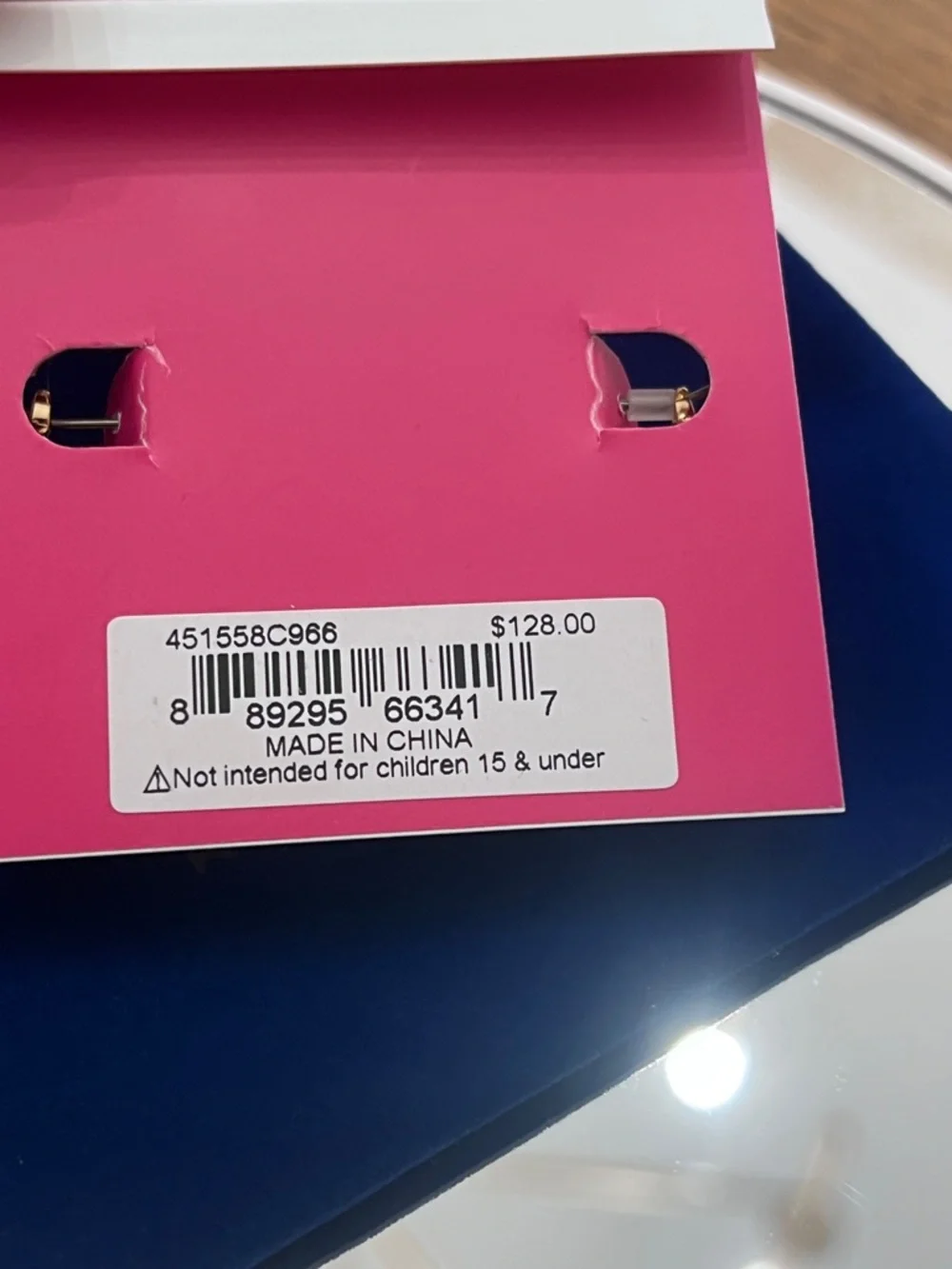 Kurt Geiger Rainbow Crystal Logo Hoop Earrings - Picture 5 of 6